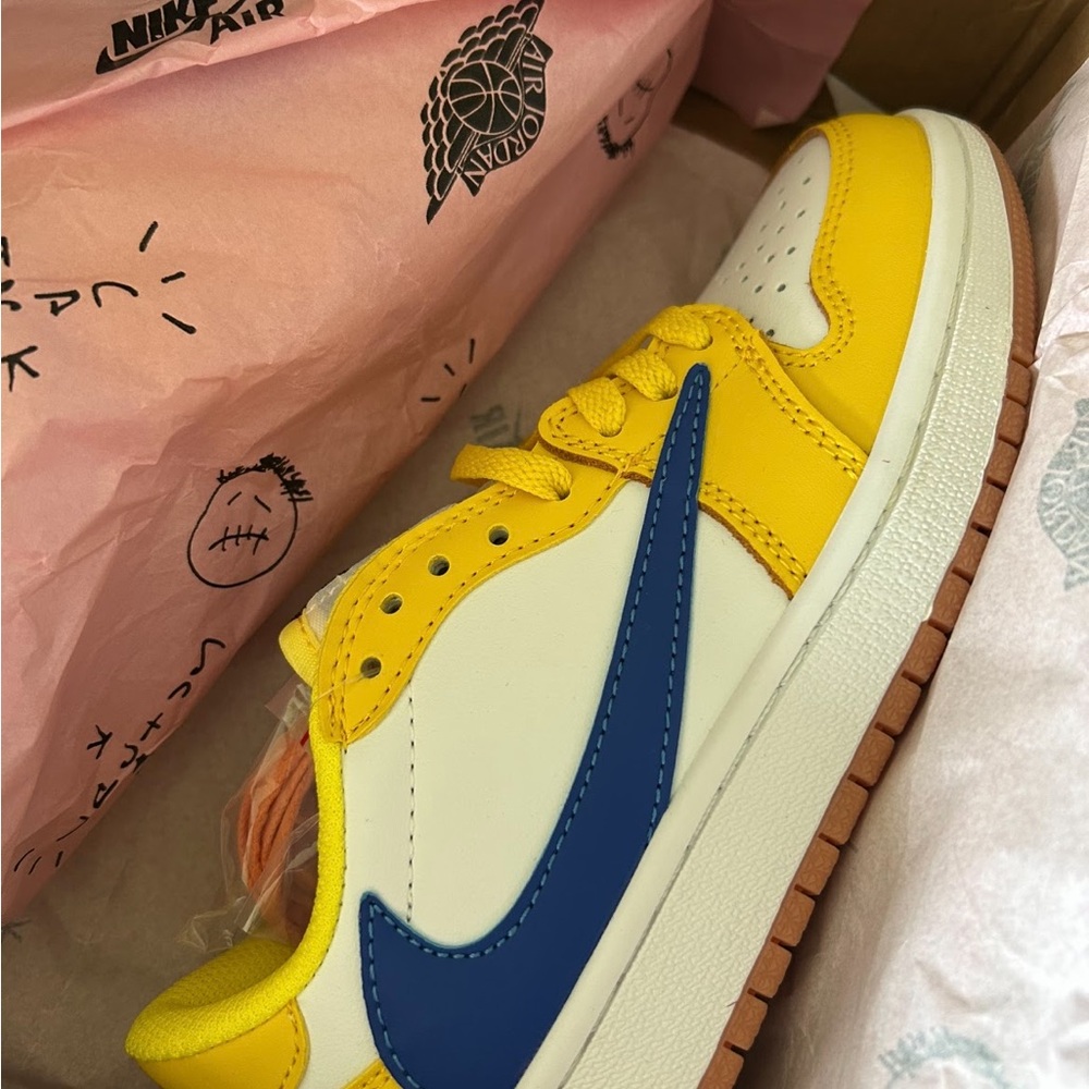 Cactus Jack Yellow and Blue Sneakers
